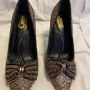 Circus by Sam Edelman Glitter Bow Pointed Heel